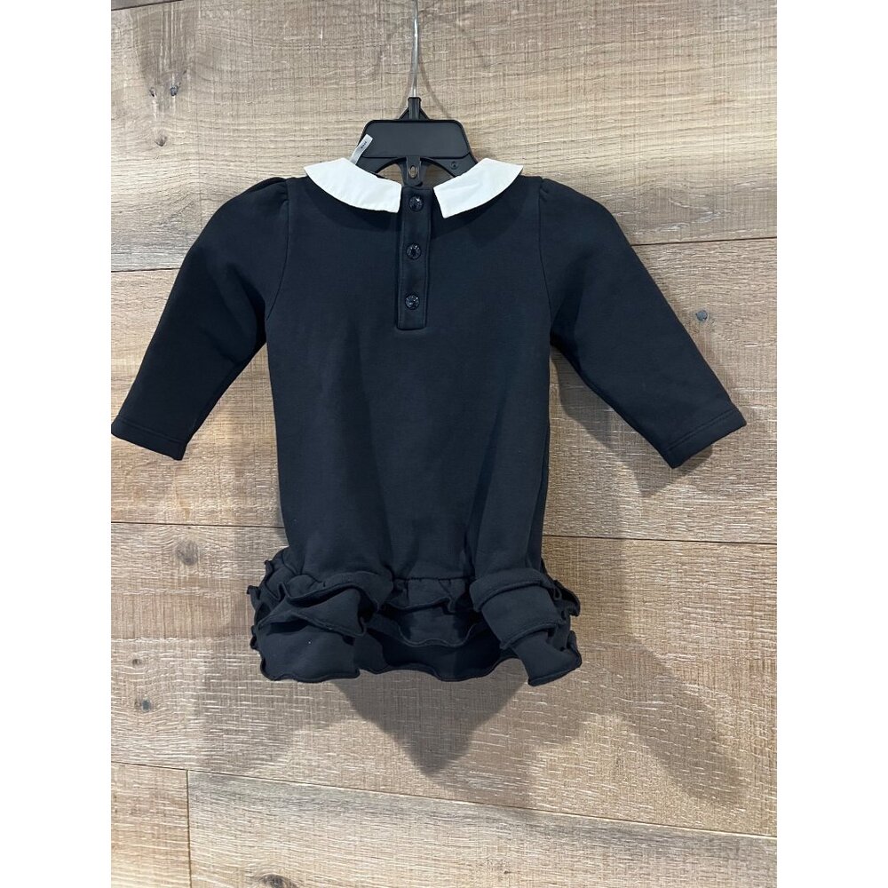 MONCLER ENFANT Baby navy cotton-blend fleece dress size 6/9 months - Picture 7 of 9